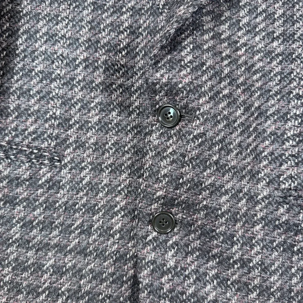 Vintage Mani Giorgio Armani Blazer Mens 38S Gray Purple Tweed Wool Made in Italy